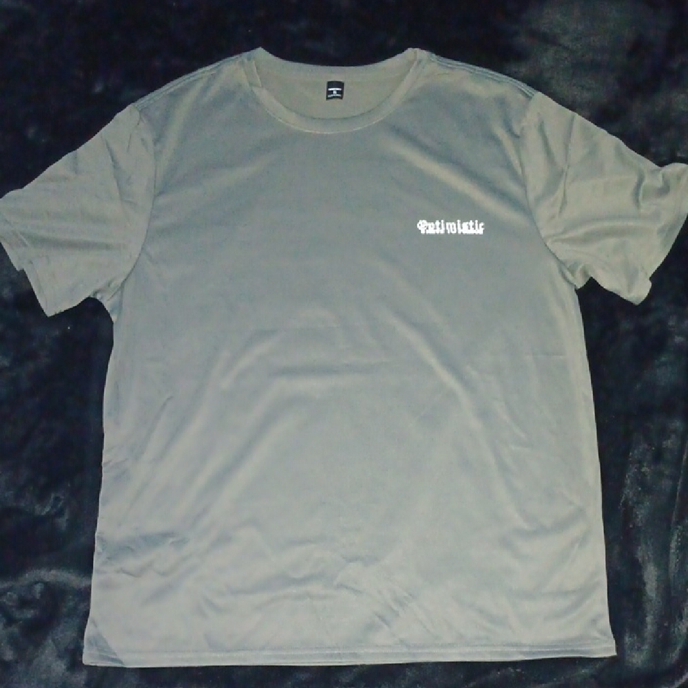 Light Gray Short Sleeve Tee with Classic Crew Neck